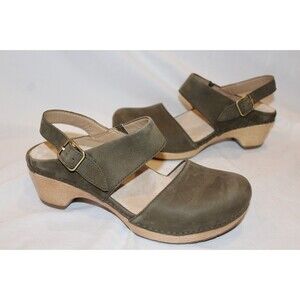 Dansko Lucia Milled Nubuck Women's Clogs Green NWOB EU 38 US 7.5-8